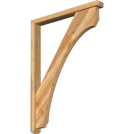 Ekena Millwork Legacy Craftsman Rough Sawn Bracket w/ Offset Brace, Western Red Cedar, 4"W x 36"D x 48"H BKT0402X36X48LEC04RWR